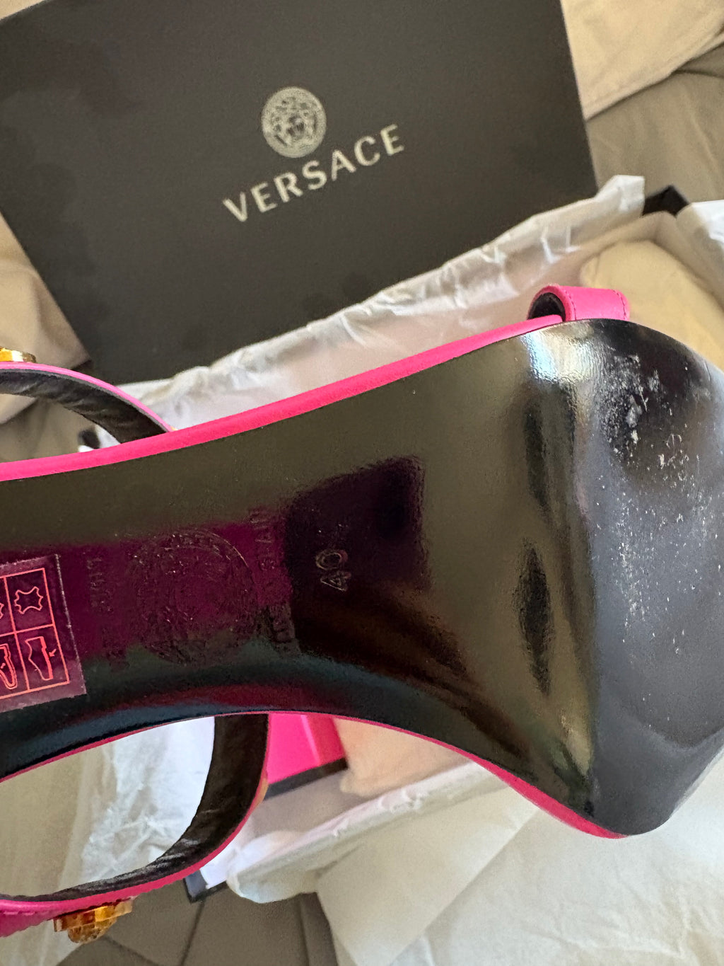 Versace pink mules/sandals