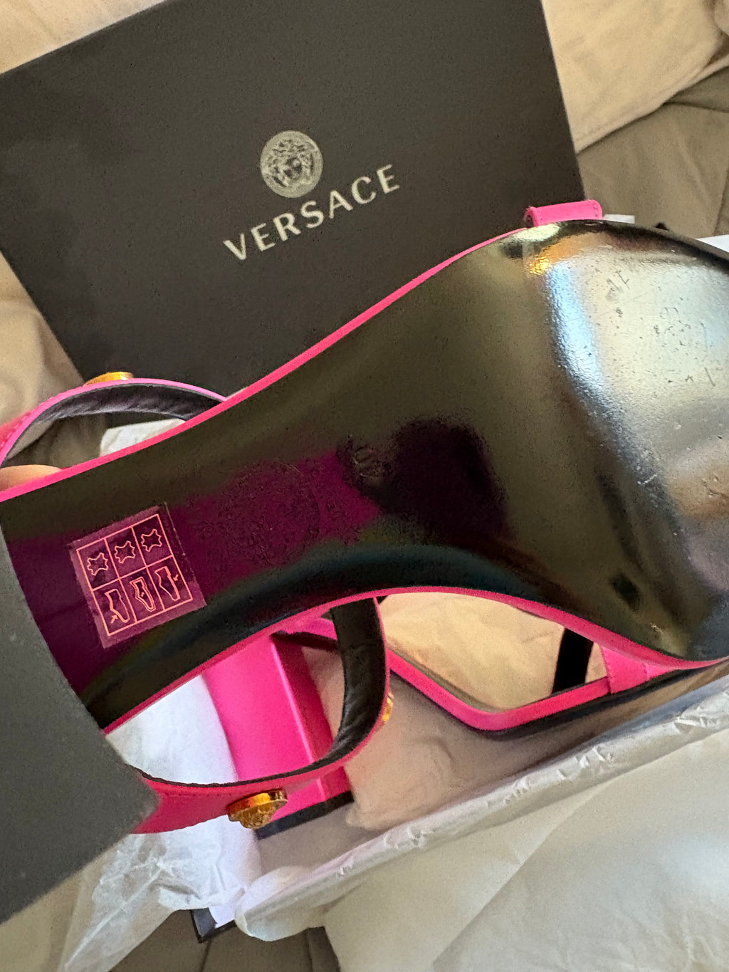 Versace pink mules/sandals
