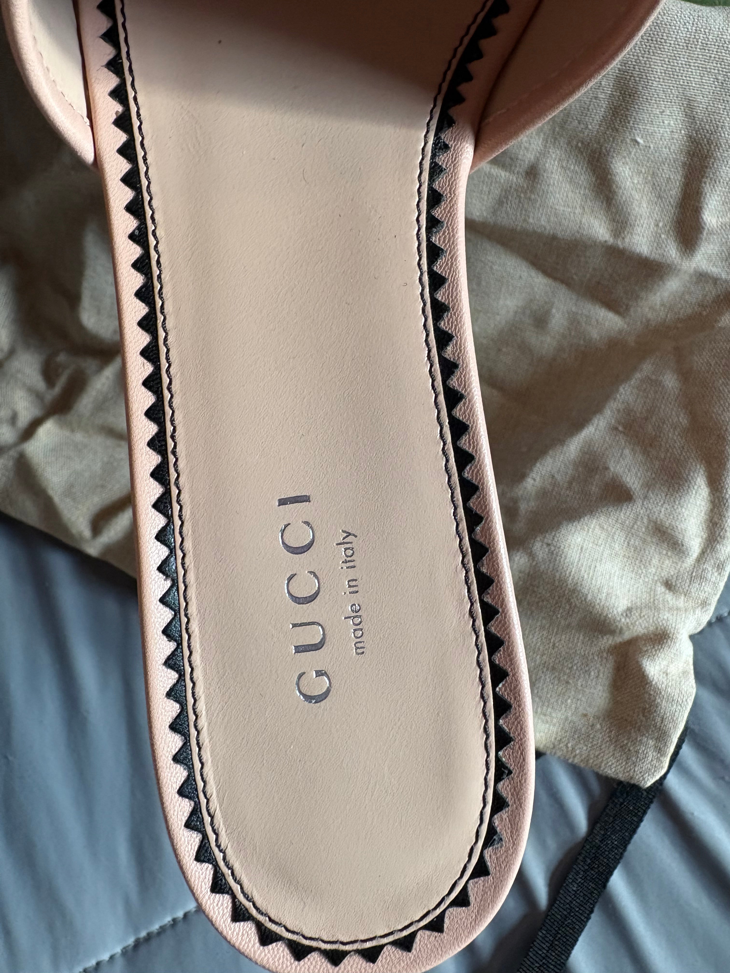 Gucci nude/pink platform sandals