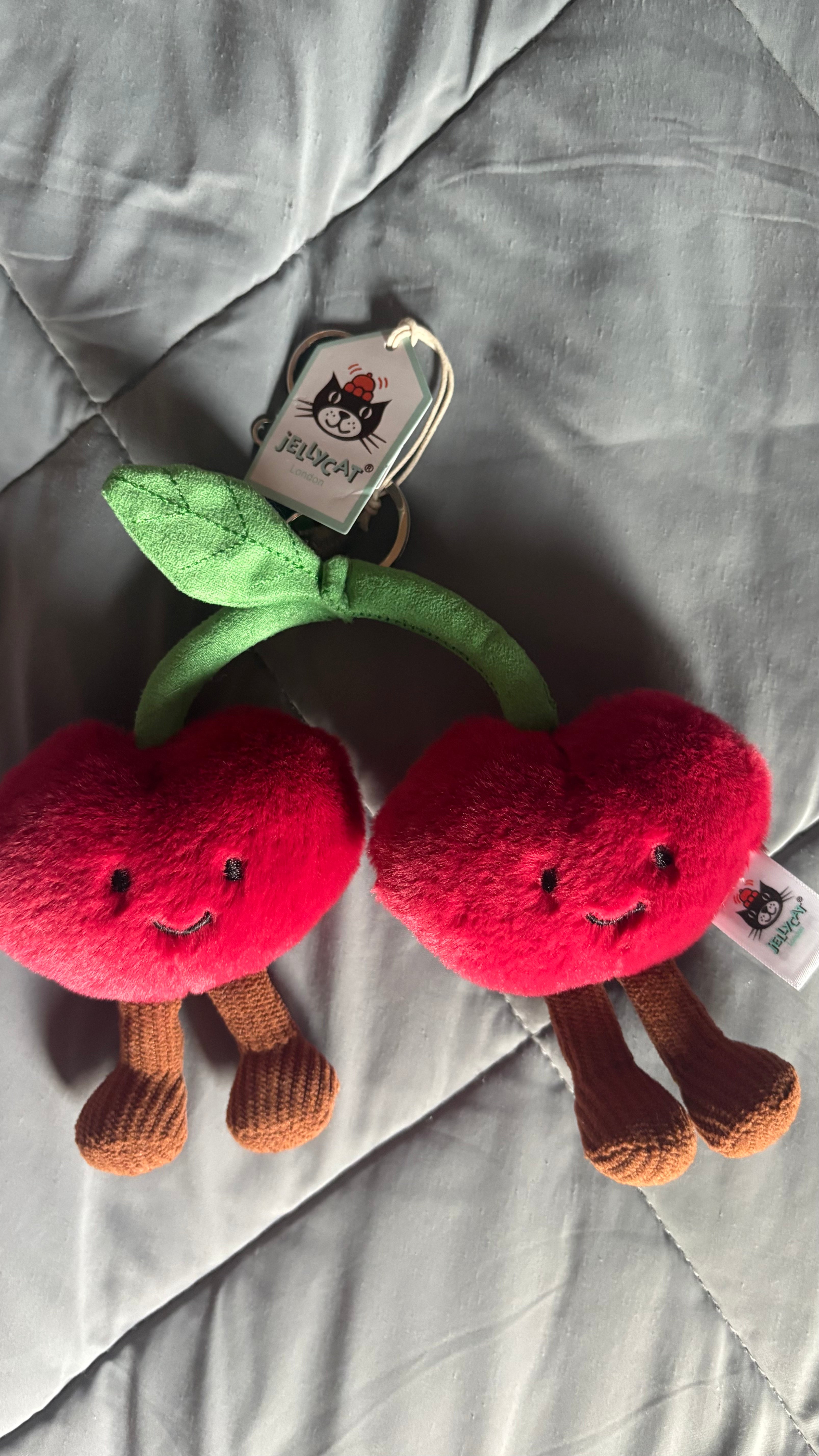 Plush cherries charm